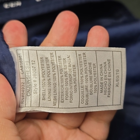 CCM Size XL Navy Blue Lightweight Windbreaker Style Jacket - Picture 9 of 10